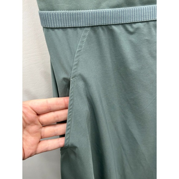 Athleta Ryder Dress Women's Medium Green Sleeveless Athletic Midi Dress - Picture 6 of 13